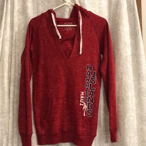 Red Maui hooded sweatshirt